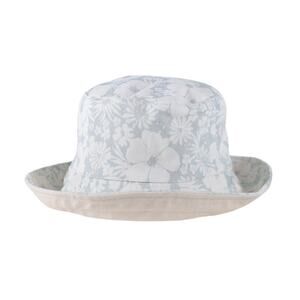 Gentle Fawn Womens Reversible Cotton Bucket Hat - Mist Tropic Floral - M/L - NWT
